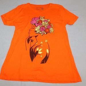 Izzy and Liv Orange Godess tee shirt, cotton, XL